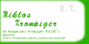 miklos krompiger business card